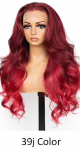 Brown Highlight 24' Transparent Luxurious Glueless HD Lace Frontal Body Wave Wig Closure Human Hair