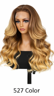Light Blonde Brazilian Hair 24' Glueless HD Lace Transparent Swiss Closure Silky Straight Wig