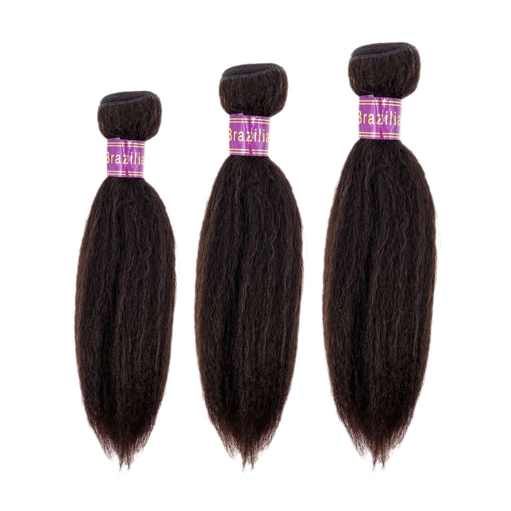 Kinky Straight Human Hair Bundle Deal
