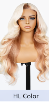 Red Glueless Straight 24' HD Lace Frontal Human Hair Wigs Body Wave