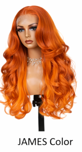 Brown Highlight 24' Transparent Luxurious Glueless HD Lace Frontal Body Wave Wig Closure Human Hair