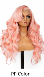 Brown Highlight 24' Transparent Luxurious Glueless HD Lace Frontal Body Wave Wig Closure Human Hair
