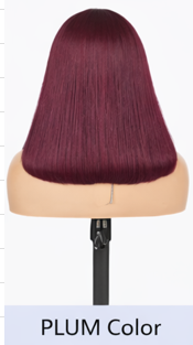 Reddish Brown Straight Human Hair Lace Closure Wig With Baby Hair