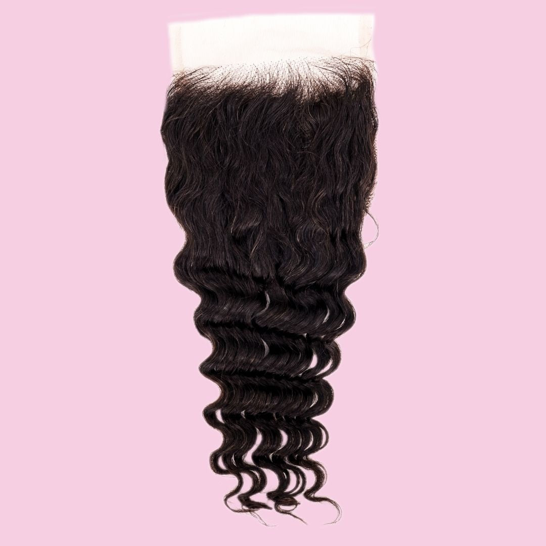 Deep Wave 4x4 Transparent Lace Closure