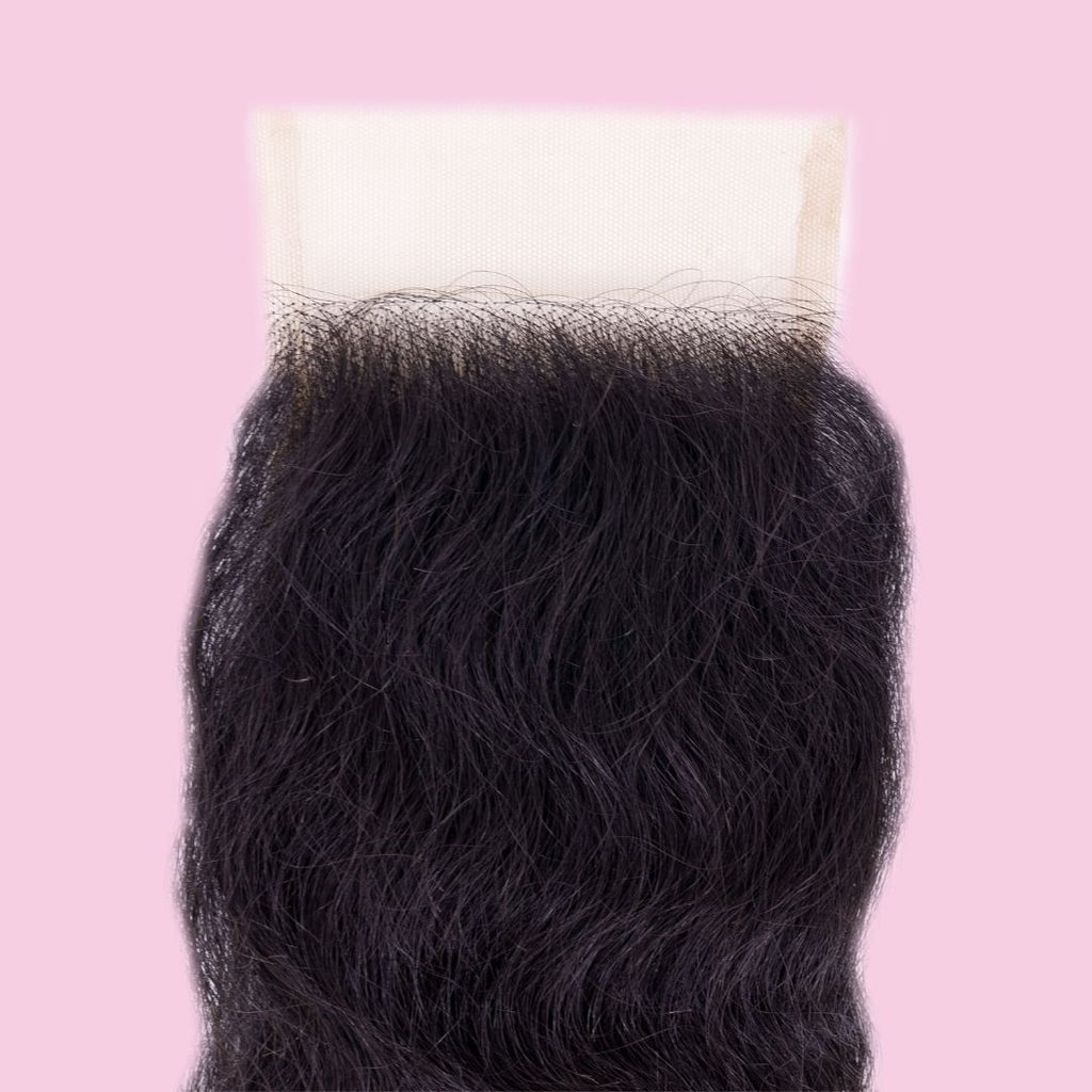 Raw Indian Curly 4x4 Transparent Lace Closure