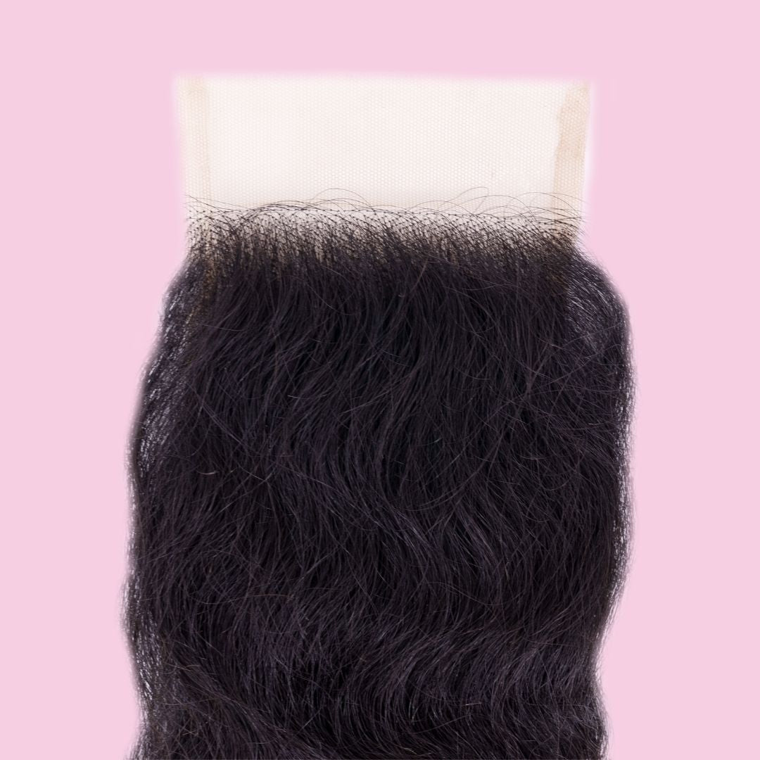 Raw Indian Curly 4x4 Transparent Lace Closure