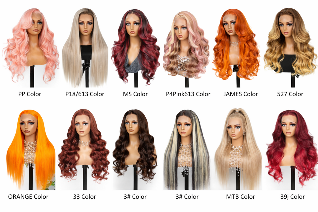 Brown Highlight 24' Transparent Luxurious Glueless HD Lace Frontal Body Wave Wig Closure Human Hair