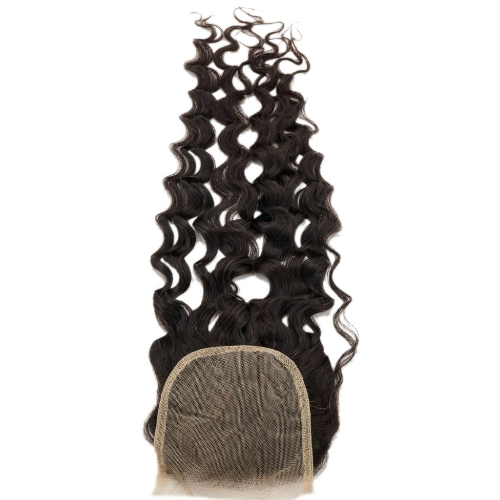 Spanish Wave 4x4 Transparent Lace Closure