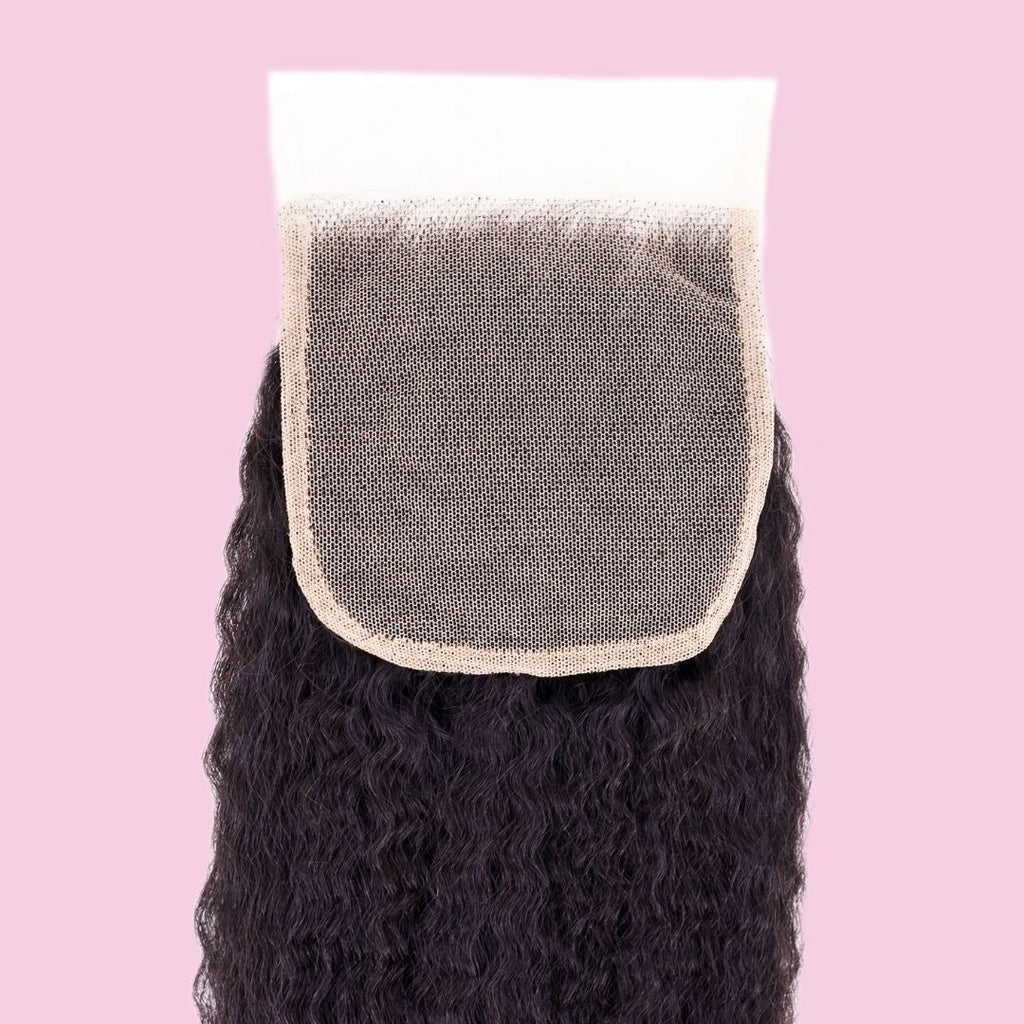 Kinky Straight 4x4 Transparent Lace Closure