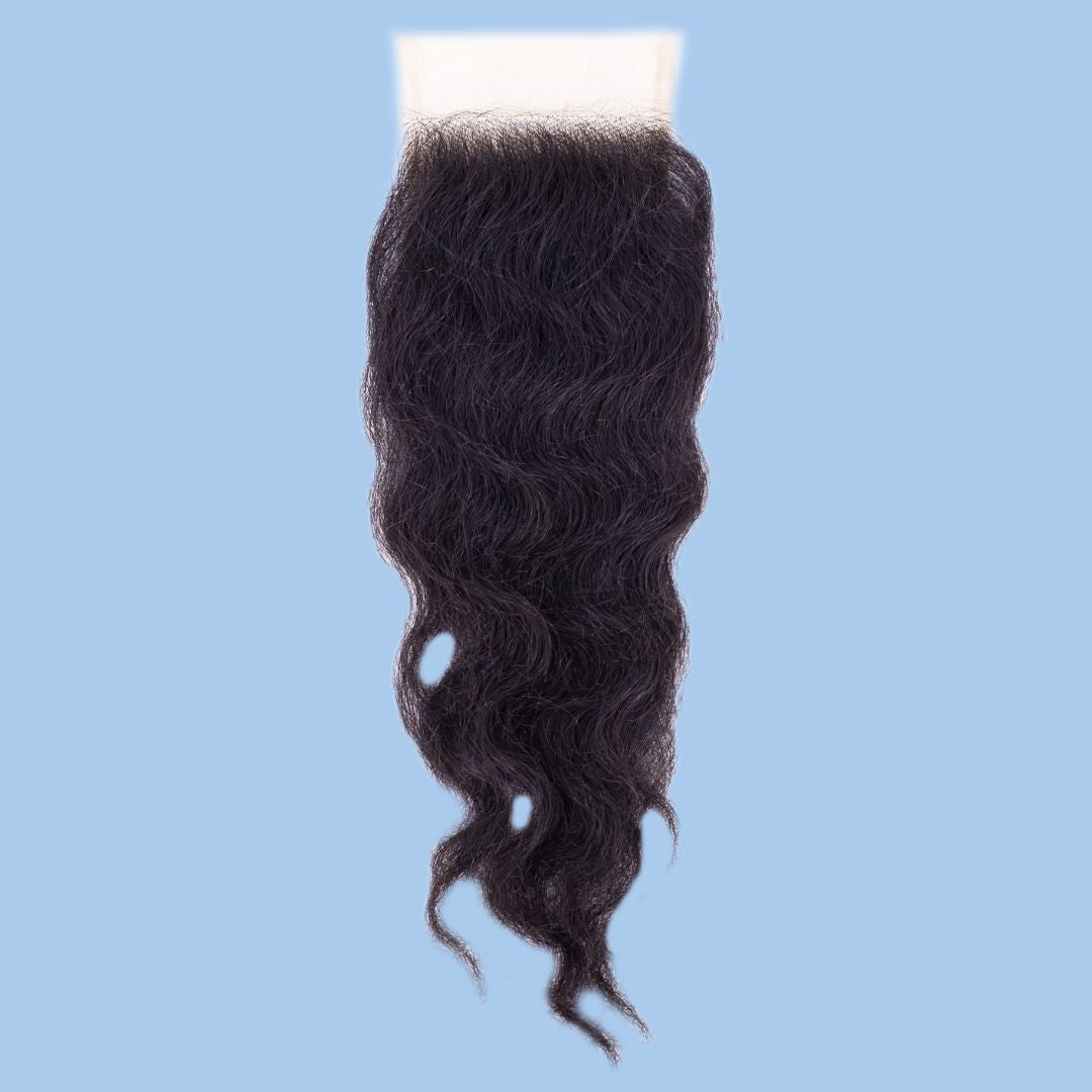 Raw Indian Curly 4x4 Transparent Lace Closure