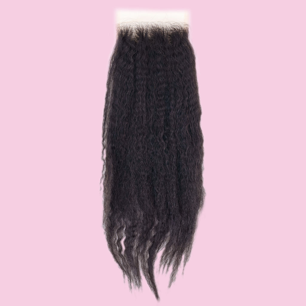 Kinky Straight 4x4 Transparent Lace Closure