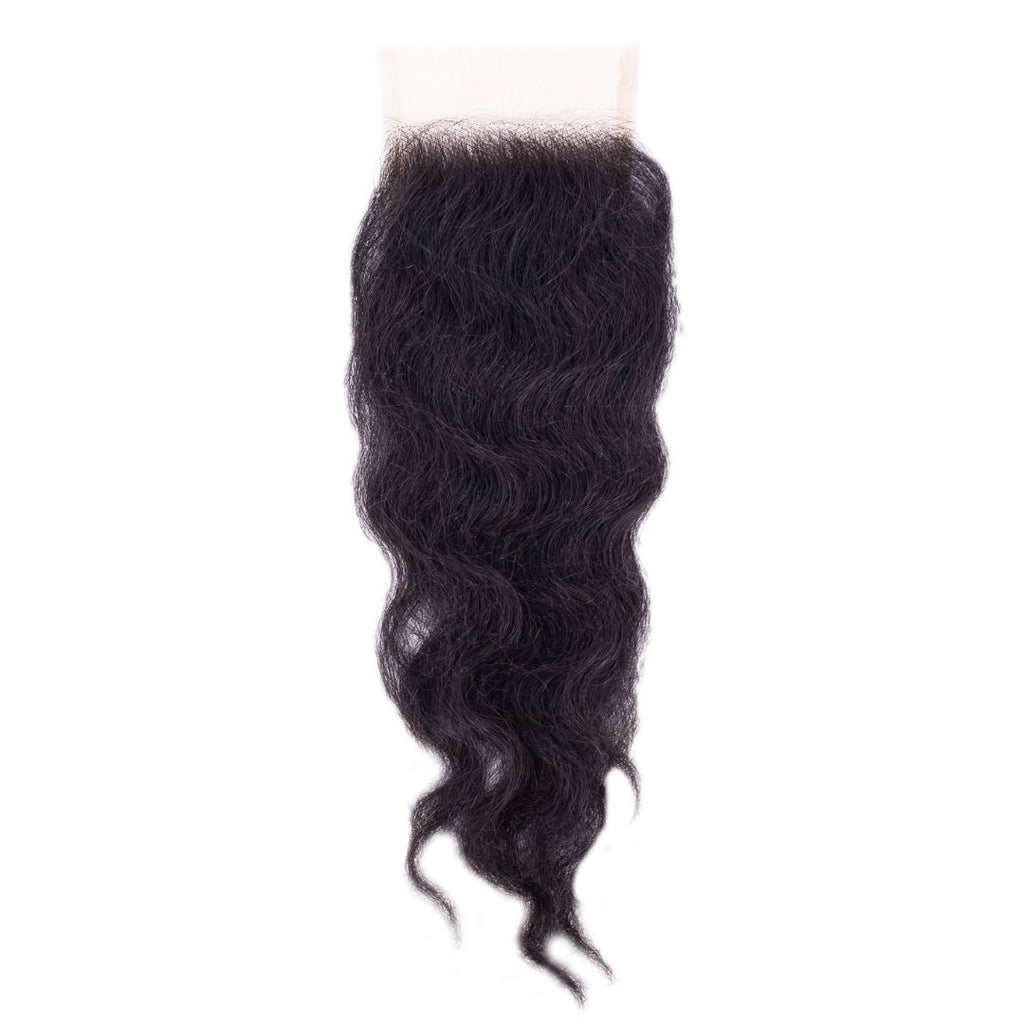 Raw Indian Curly 4x4 Transparent Lace Closure
