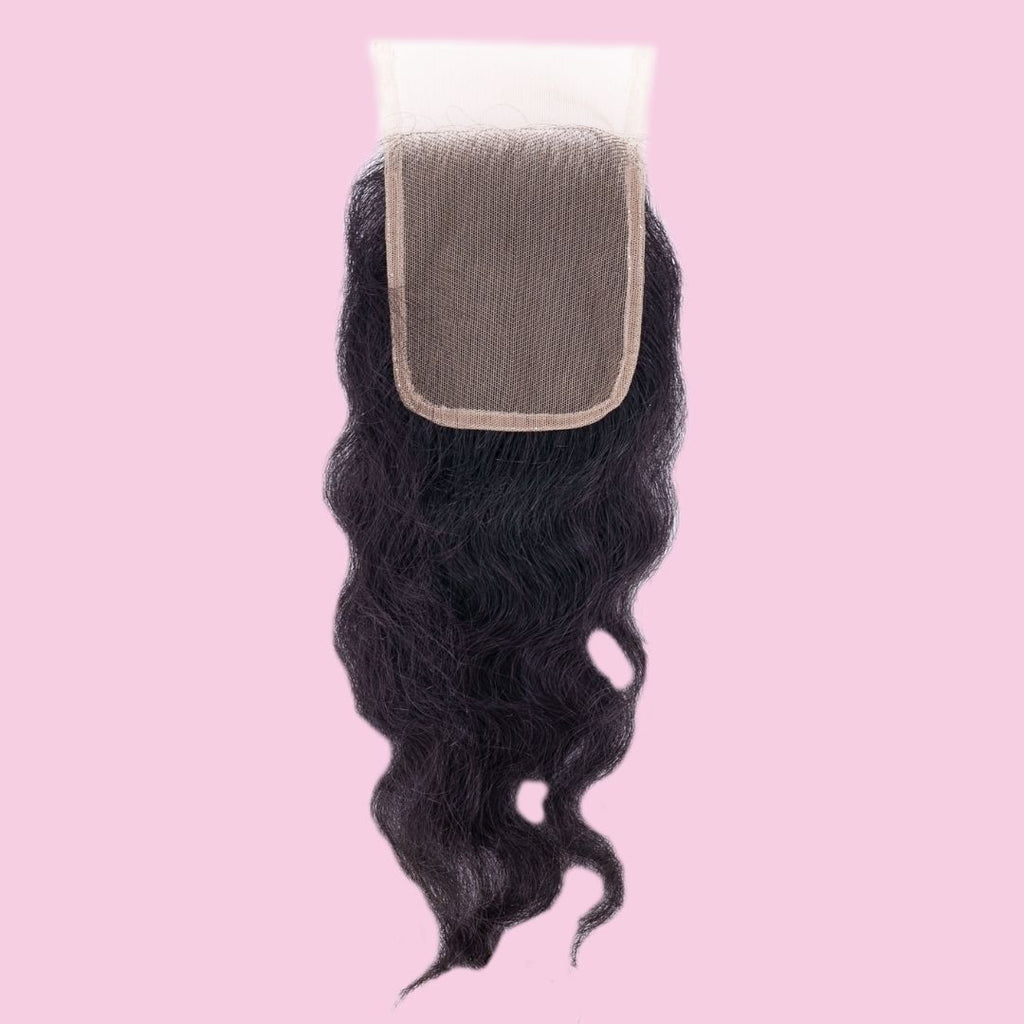 Raw Indian Curly 4x4 Transparent Lace Closure