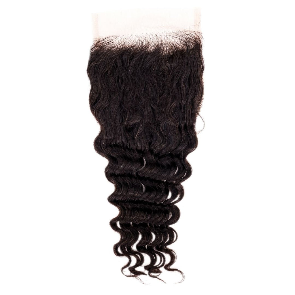 Deep Wave 4x4 Transparent Lace Closure
