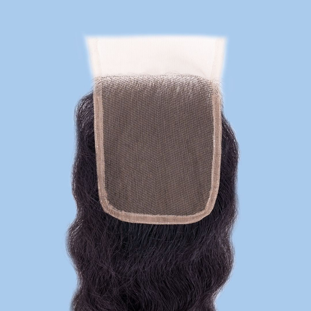 Raw Indian Curly 4x4 Transparent Lace Closure