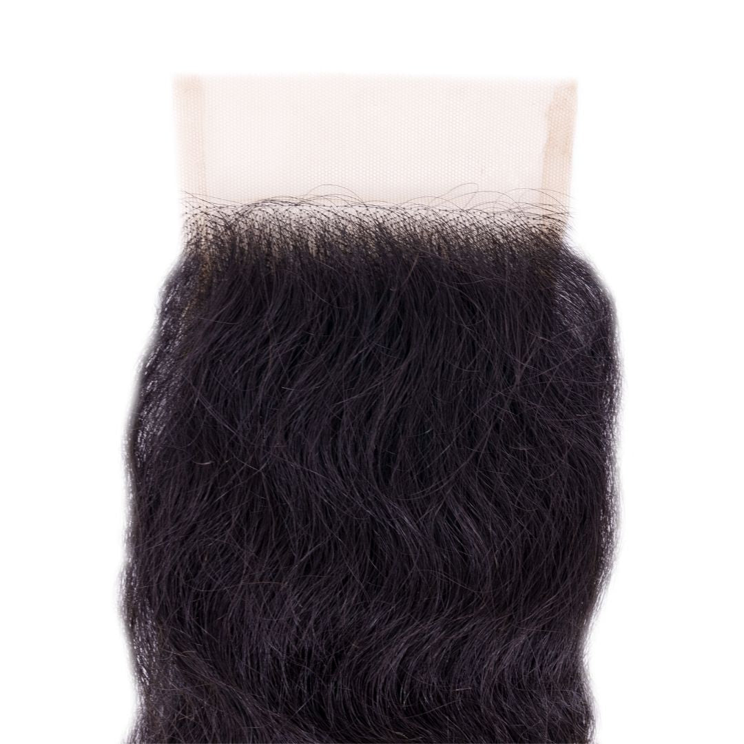 Raw Indian Curly 4x4 Transparent Lace Closure